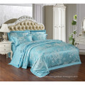 Satin Silk imitation Luxury Jacquard & embroidery damask bedding set duvet cover set